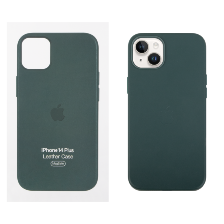 IPHONE 14 PLUS ETUI LEATHER CASE FOREST GREEN