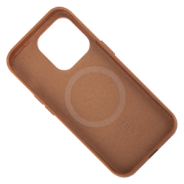 IPHONE 14 PRO ETUI LEATHER CASE SADDLE BROWN