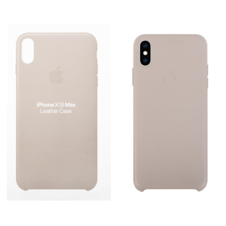 IPHONE XS MAX ETUI LEATHER CASE TAUPE