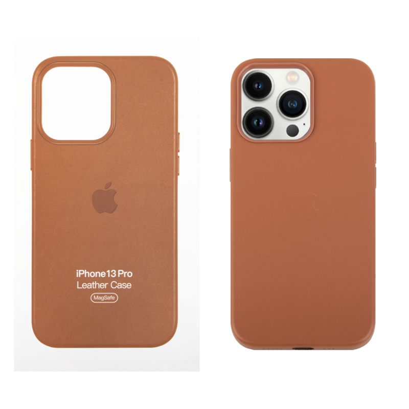 IPHONE 13 PRO ETUI LEATHER CASE SADDLE BROWN