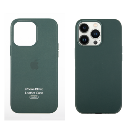 IPHONE 13 PRO ETUI LEATHER CASE FOREST GREEN