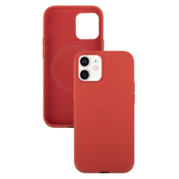 IPHONE 12 MINI ETUI LEATHER CASE RED