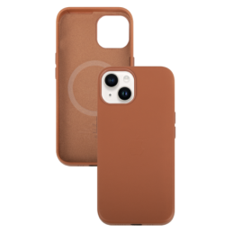 IPHONE 14 ETUI LEATHER CASE SADDLE BROWN