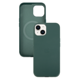 IPHONE 14 ETUI LEATHER CASE FOREST GREEN