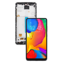 SAMSUNG A52 4G A525 WYŚWIETLACZ LCD EKRAN BIG GLASS RAMKA SREBRNA OLED