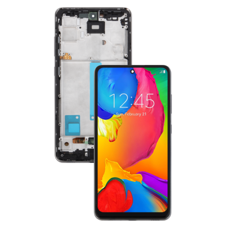 SAMSUNG A52 4G A525 WYŚWIETLACZ LCD EKRAN BIG GLASS RAMKA SREBRNA INCELL