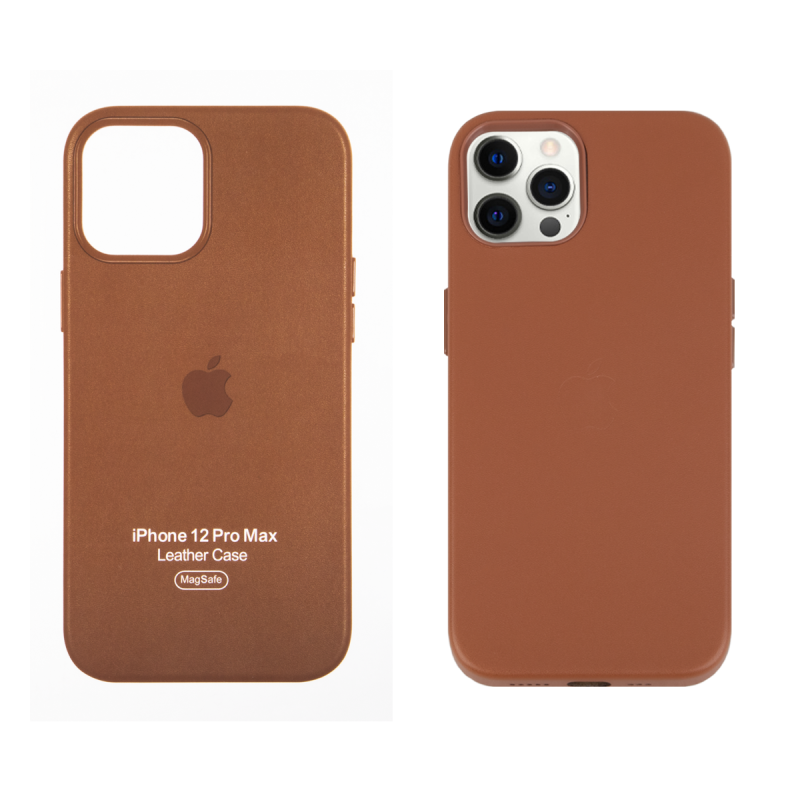 IPHONE 12 PRO MAX ETUI LEATHER CASE SADDLE BROWN