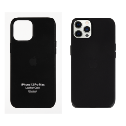 IPHONE 12 PRO MAX ETUI LEATHER CASE BLACK