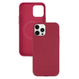 IPHONE 12 PRO MAX ETUI LEATHER CASE BERRY