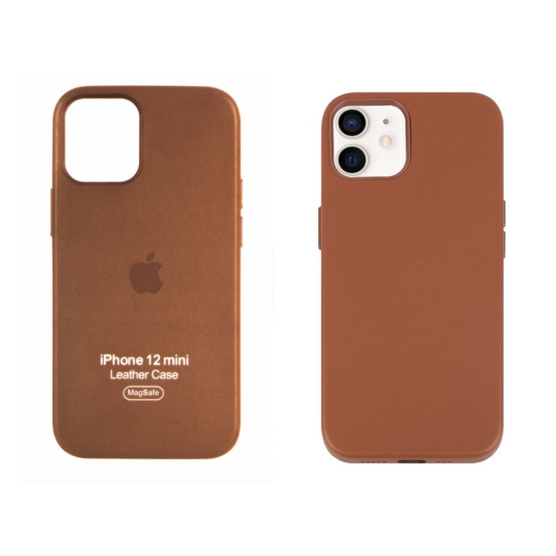 IPHONE 12 MINI ETUI LEATHER CASE SADDLE BROWN