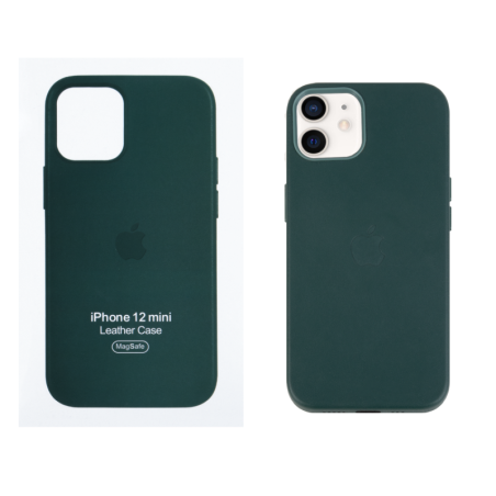 IPHONE 12 MINI ETUI LEATHER CASE FOREST GREEN