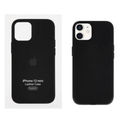 IPHONE 12 MINI ETUI LEATHER CASE BLACK