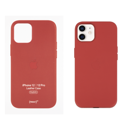 IPHONE 12 12 PRO ETUI LEATHER CASE RED