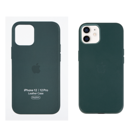 IPHONE 12 12 PRO ETUI LEATHER CASE FOREST GREEN