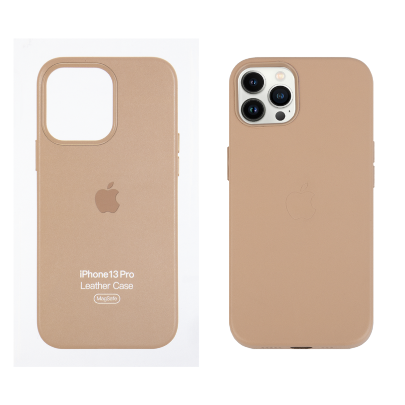 IPHONE 13 PRO ETUI LEATHER CASE TAN