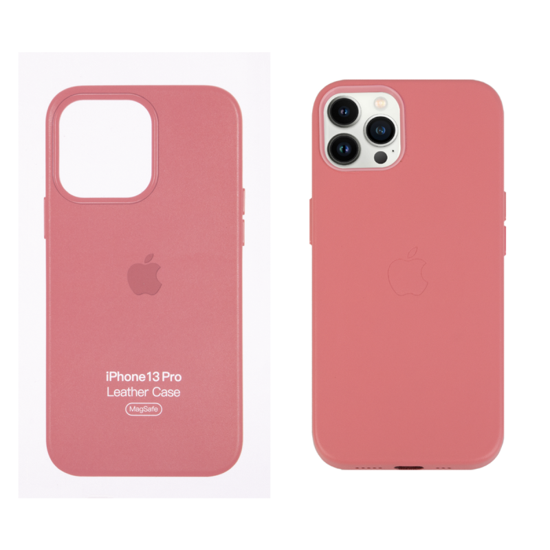 IPHONE 13 PRO ETUI LEATHER CASE PEONY PINK