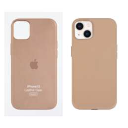 IPHONE 13 ETUI LEATHER CASE TAN