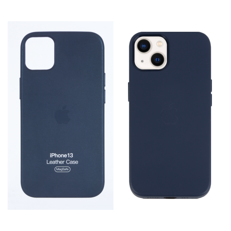 IPHONE 13 ETUI LEATHER CASE MIDNIGHT BLUE