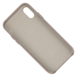 IPHONE XR ETUI LEATHER CASE TAUPE