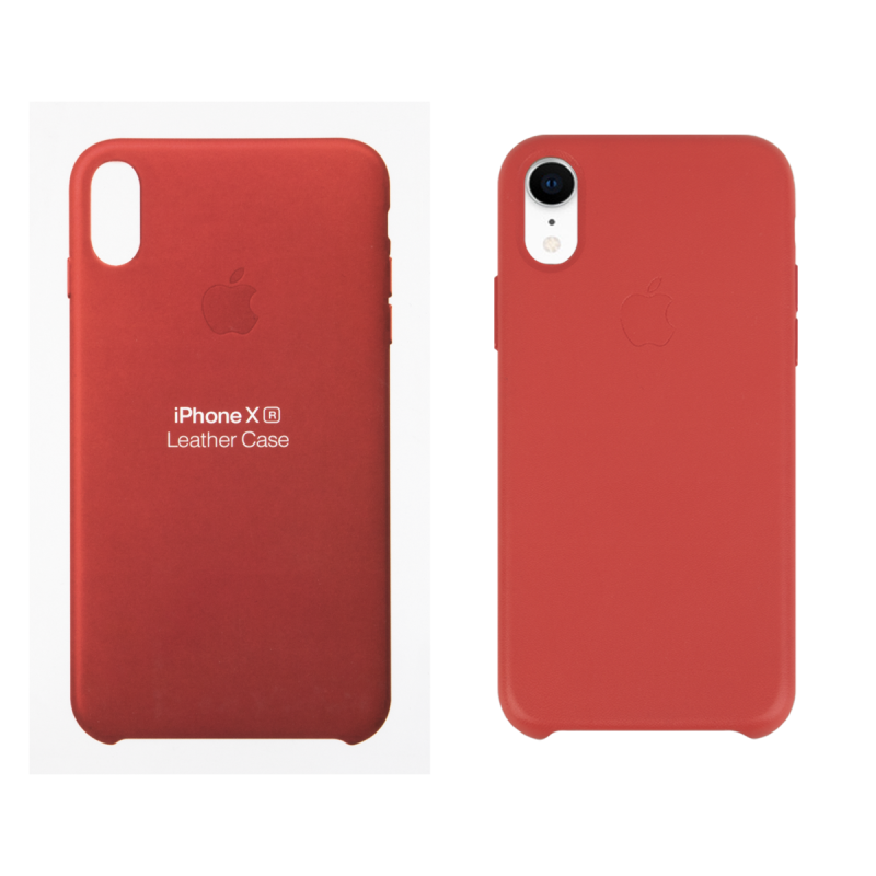 IPHONE XR ETUI LEATHER CASE RED