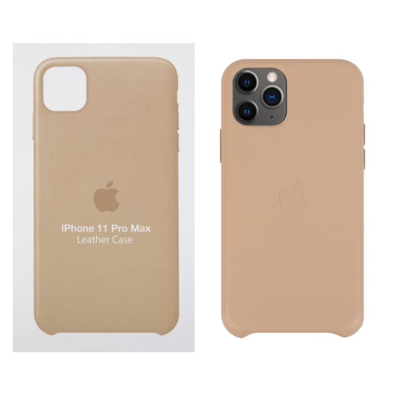 IPHONE 11 PRO MAX ETUI LEATHER CASE TAN