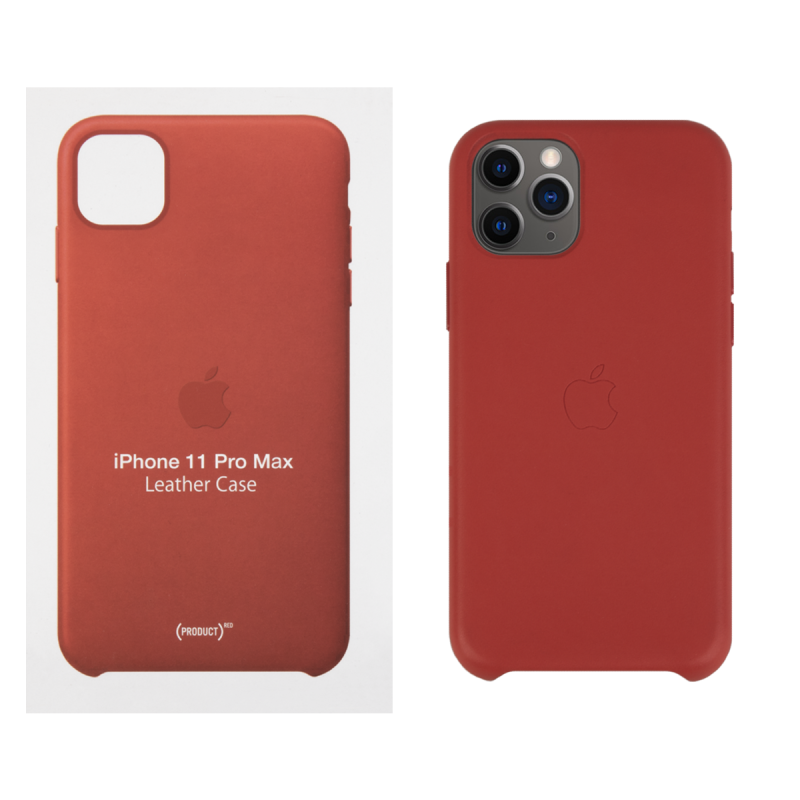 IPHONE 11 PRO MAX ETUI LEATHER CASE RED