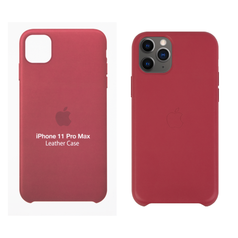 IPHONE 11 PRO MAX ETUI LEATHER CASE BERRY