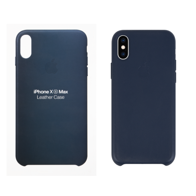 IPHONE XS MAX ETUI LEATHER CASE MIDNIGHT BLUE