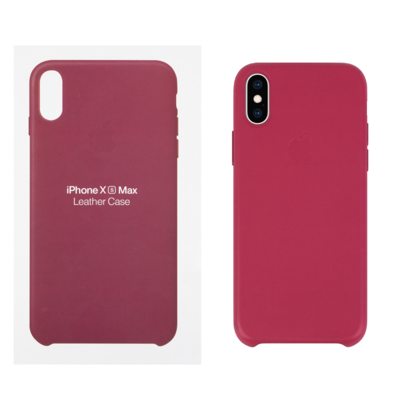 IPHONE XS MAX ETUI LEATHER CASE BERRY