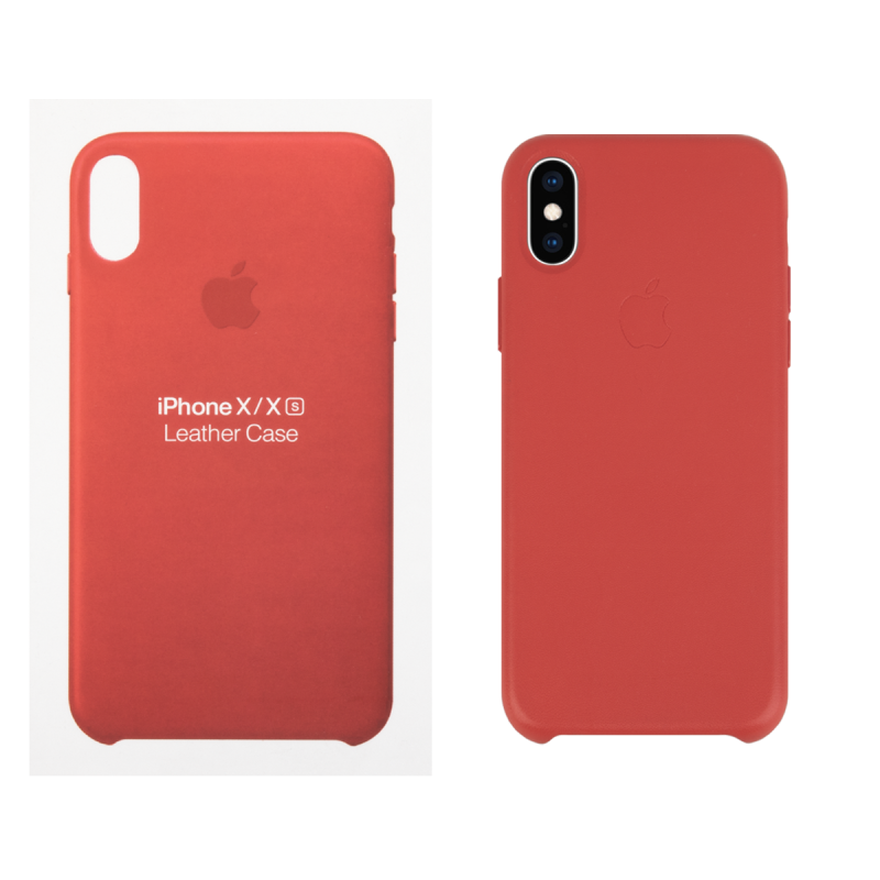 IPHONE X XS ETUI LEATHER CASE RED