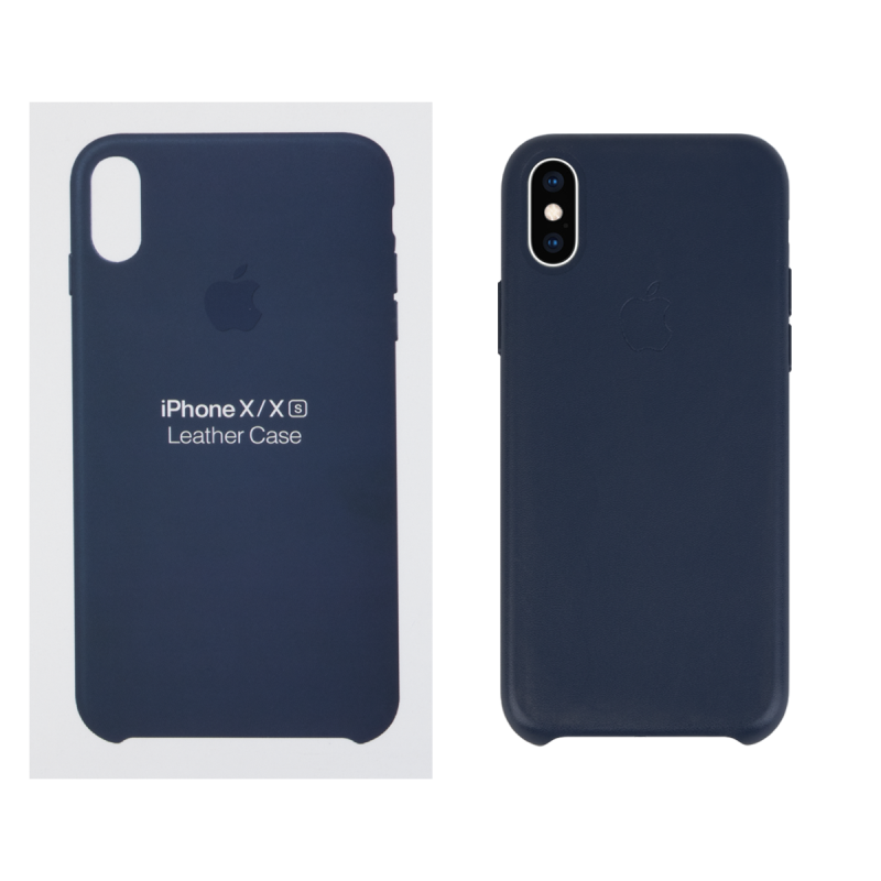 IPHONE X XS ETUI LEATHER CASE MIDNIGHT BLUE