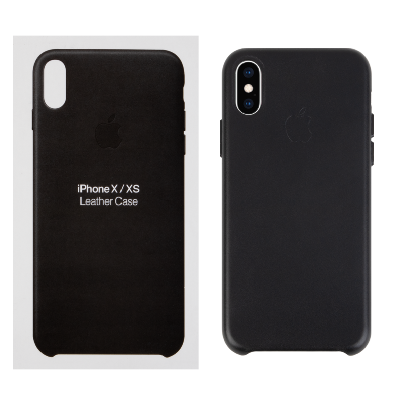 IPHONE X XS ETUI LEATHER CASE BLACK