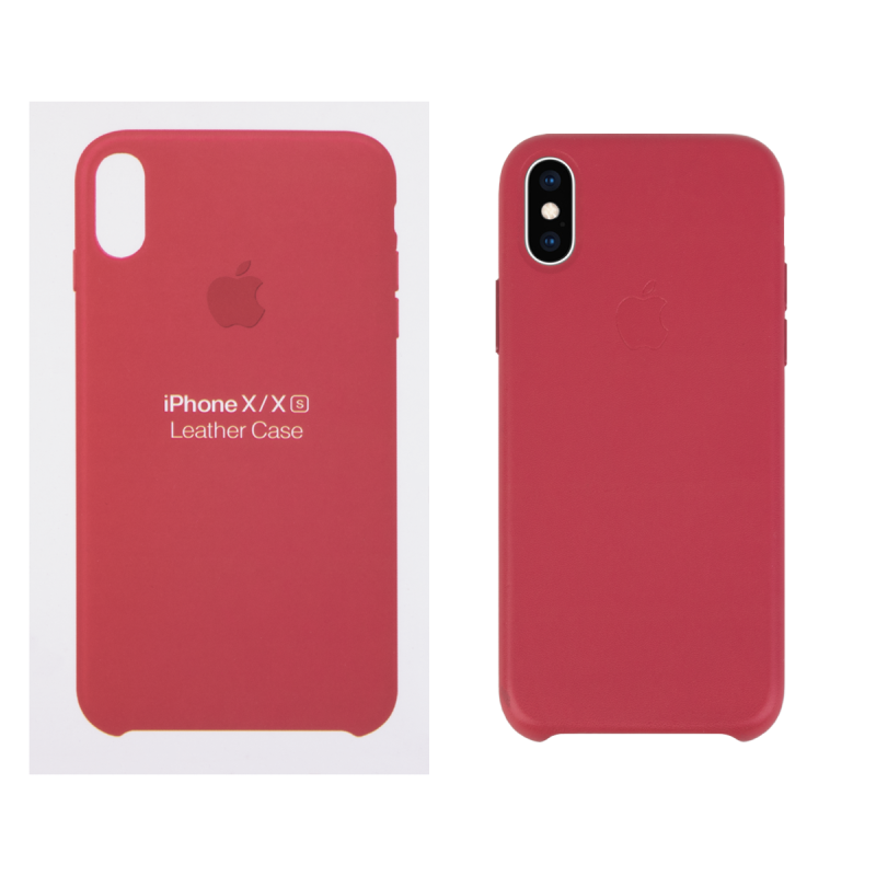 IPHONE X XS ETUI LEATHER CASE BERRY