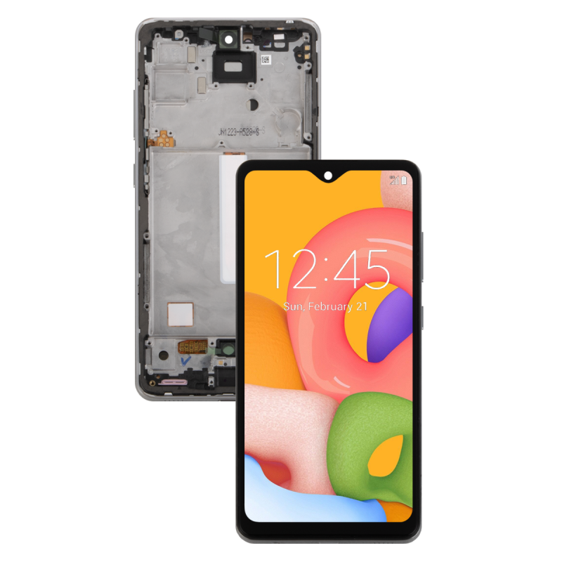 SAMSUNG A52S 5G A528 WYŚWIETLACZ LCD EKRAN RAMKA BIAŁA SMALL GLASS OLED