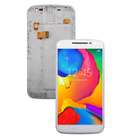 MOTOROLA MOTO G4 WYŚWIETLACZ LCD EKRAN RAMKA BIAŁA