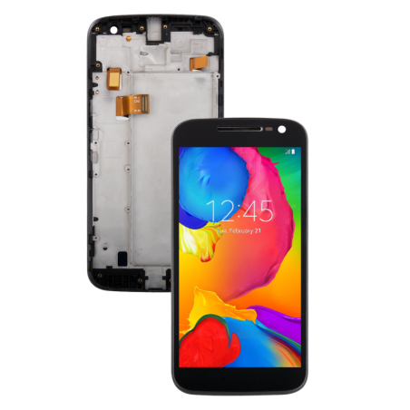 MOTOROLA MOTO G4 WYŚWIETLACZ LCD EKRAN RAMKA CZARNA