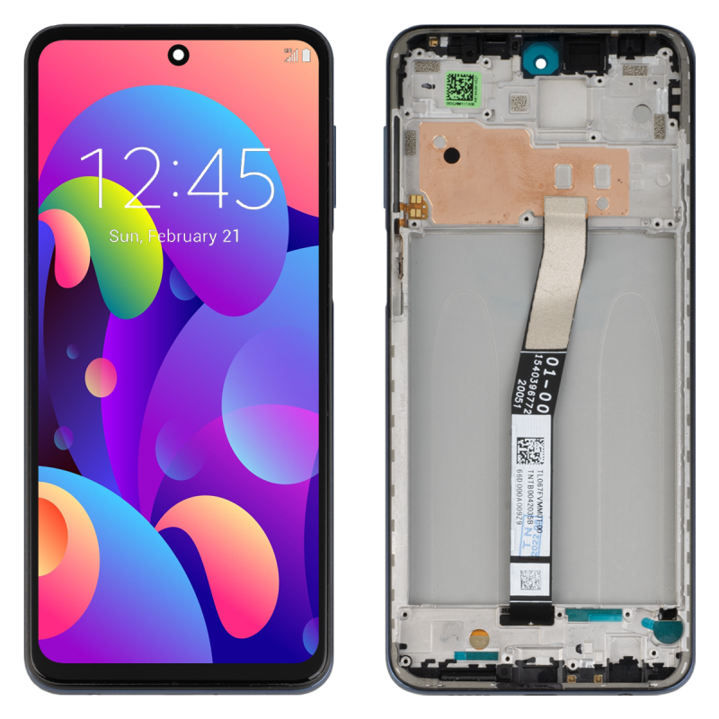 XIAOMI REDMI NOTE 9S REDMI NOTE 9 PRO WYŚWIETLACZ LCD EKRAN  RAMKA NIEBIESKA