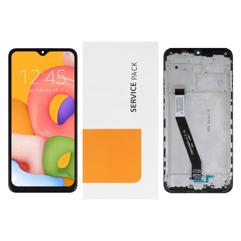 ORYGINALNY XIAOMI REDMI 9 WYŚWIETLACZ LCD EKRAN RAMKA SERVICE PACK