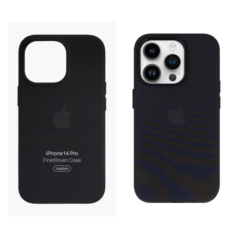 IPHONE 14 PRO ETUI FINEWOVEN CASE BLACK