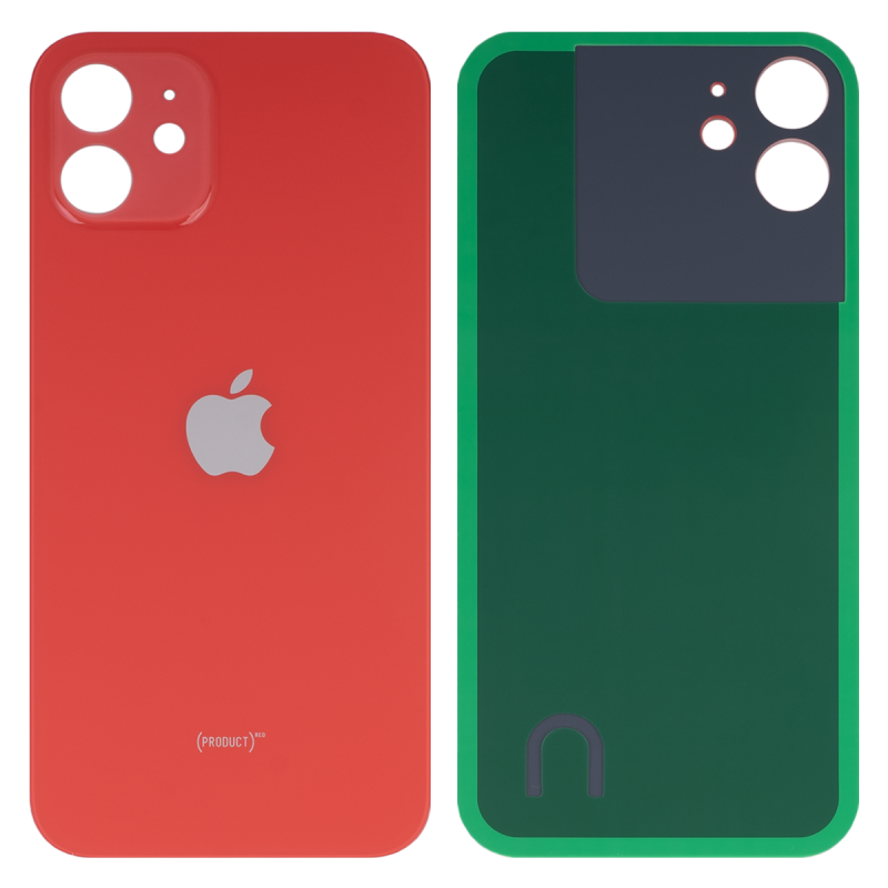 IPHONE 12 KLAPKA OBUDOWA BATERII CURVED EDGE BIG HOLE RED