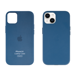 IPHONE 14 ETUI LEATHER CASE CAPE COD BLUE