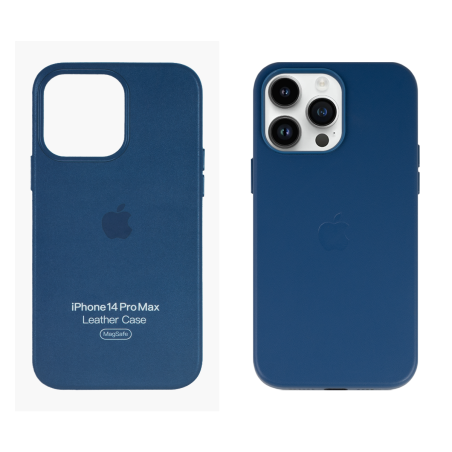 IPHONE 14 PRO MAX ETUI LEATHER CASE COSMOS BLUE