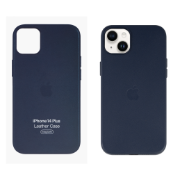 IPHONE 14 PLUS ETUI LEATHER CASE MIDNIGHT BLUE